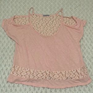 Cute pink casual top